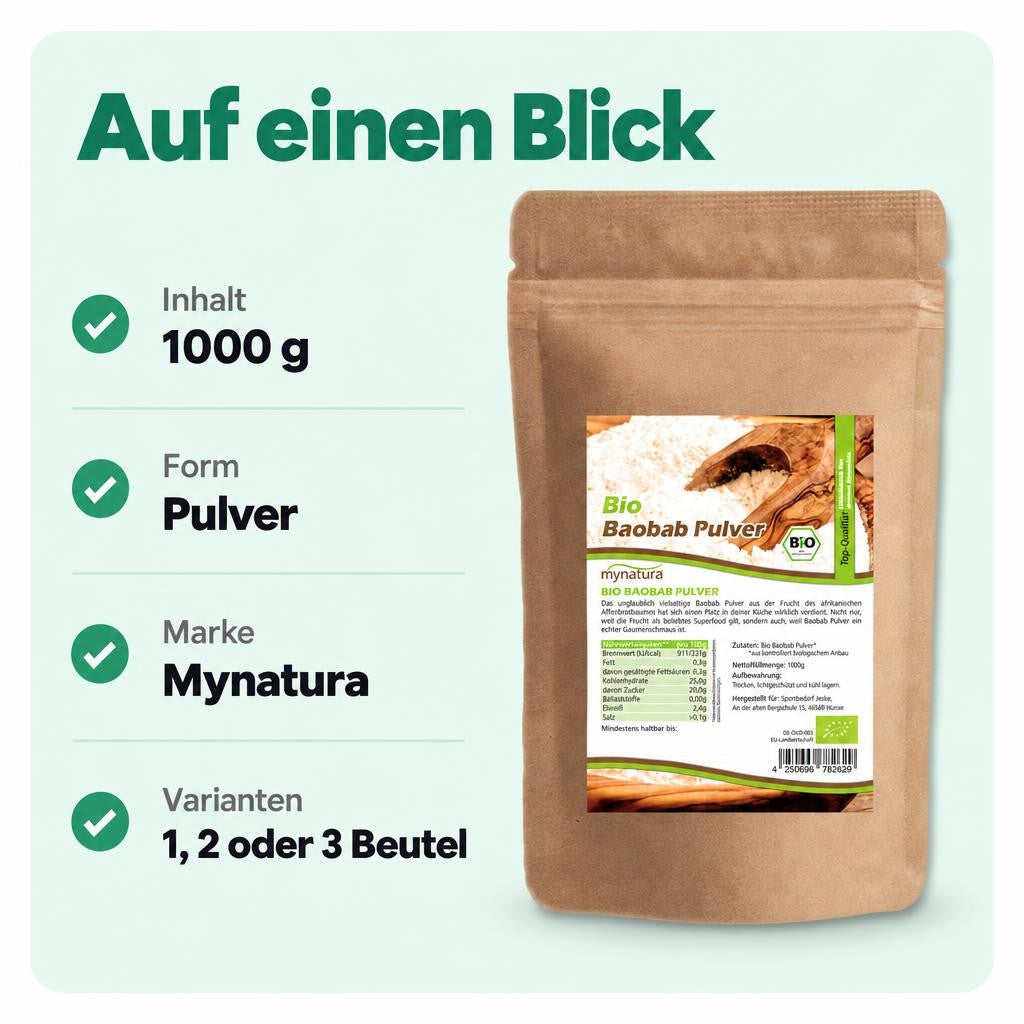 Mynatura Bio Baobab Pulver - (1000g) – Bild 3