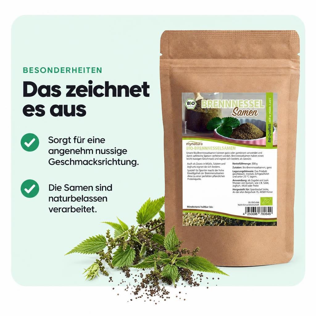 Mynatura Bio Brennnesselsamen ganz (300g) – Bild 5