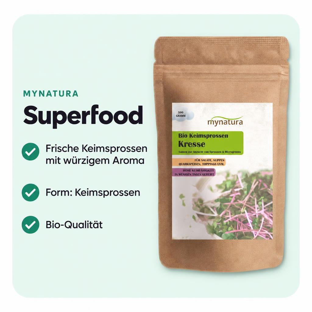 Mynatura Bio Kresse Keimsprossen Gemüse (500g) – Bild 2
