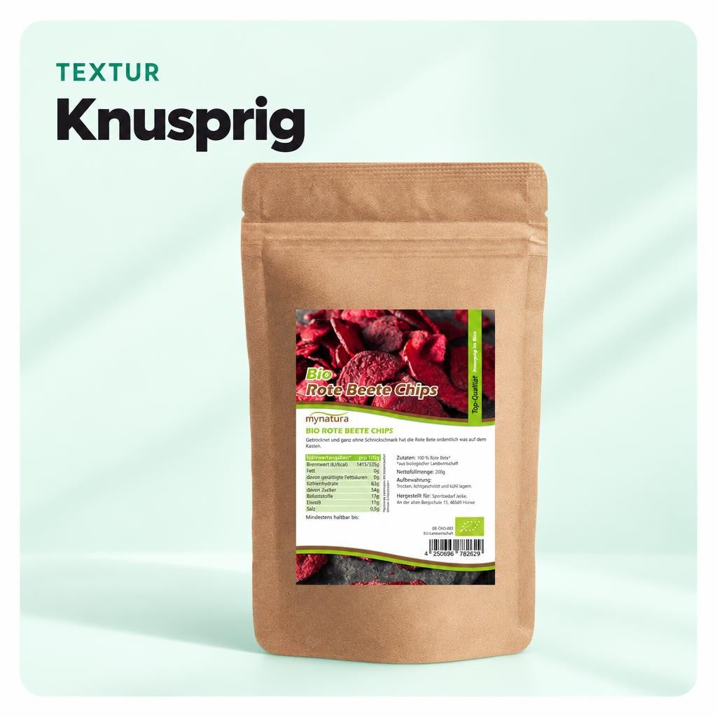 Mynatura Bio Rote Beete Chips – 200g Beutel – Bild 4