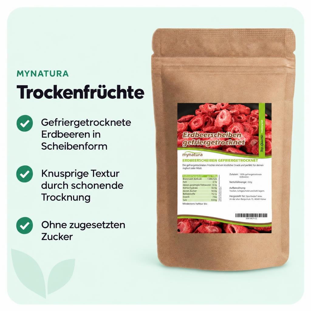Mynatura Erdbeerscheiben gefriergetrocknet - 350g – Bild 2