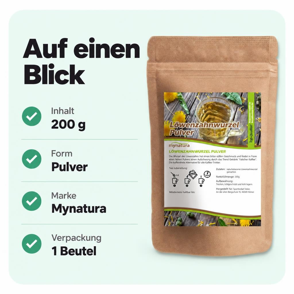 Mynatura Löwenzahnwurzelpulver – 200g – Bild 3