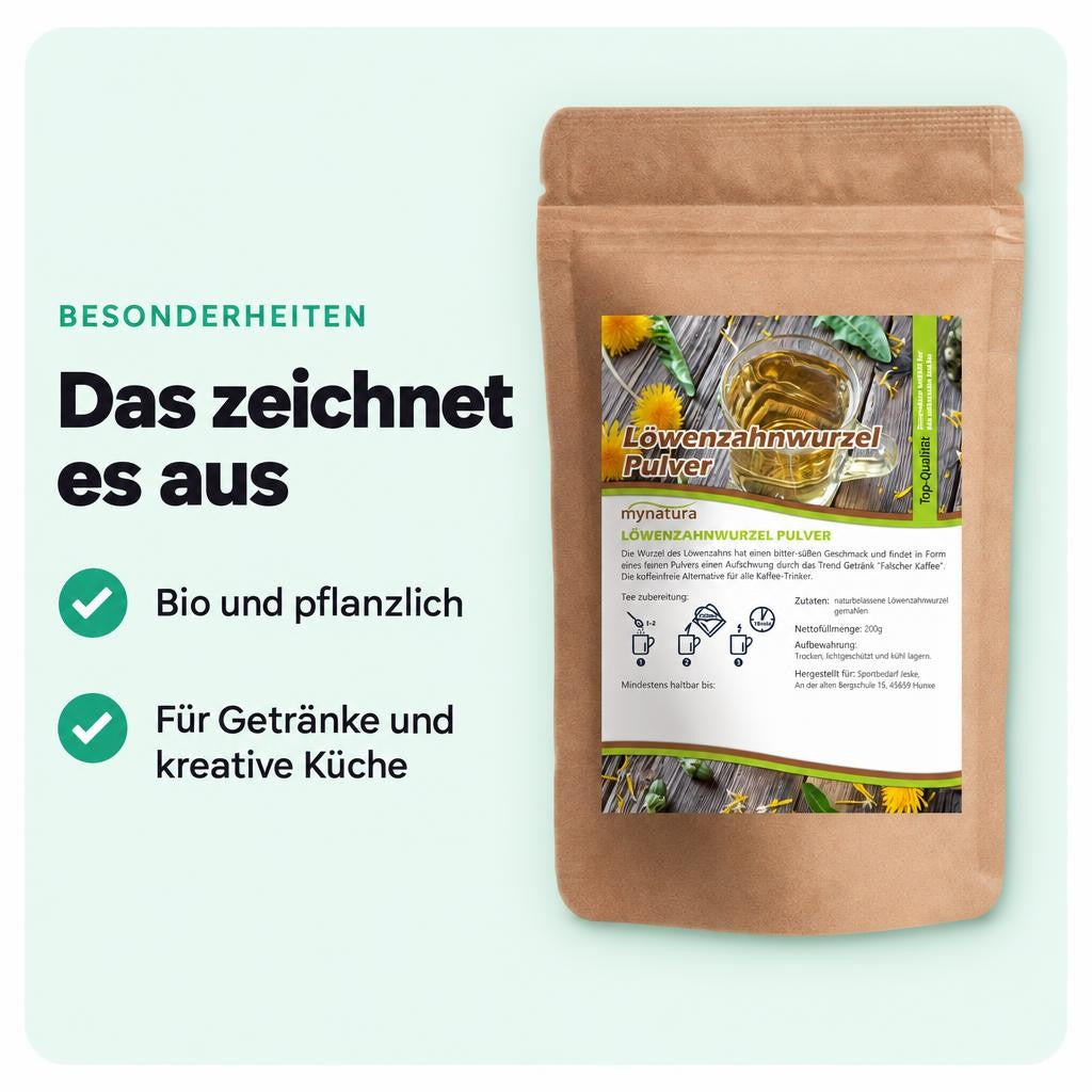 Mynatura Löwenzahnwurzelpulver – 200g – Bild 5