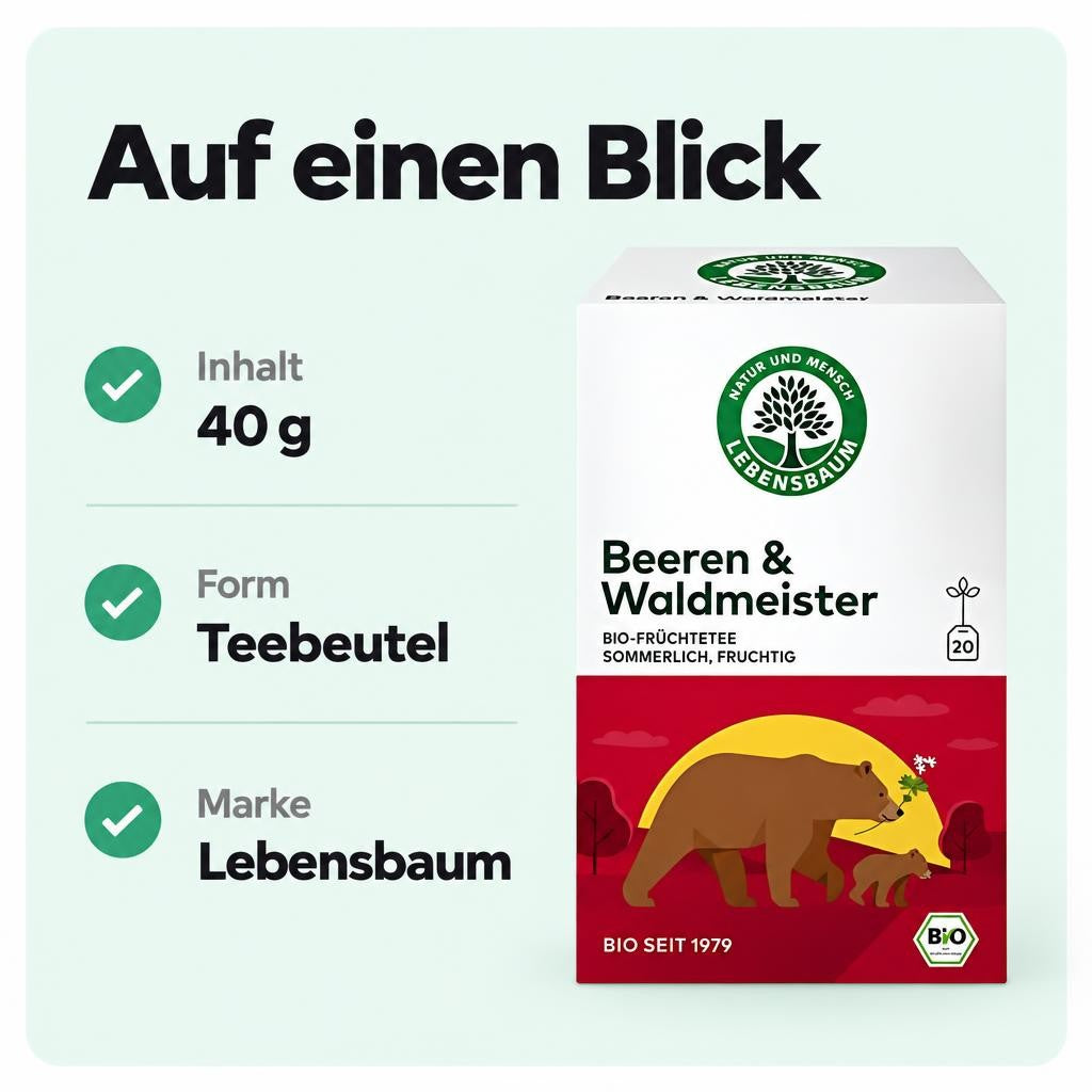 Lebensbaum Zeit zum Krafttanken Früchtetee 40g – Bild 3