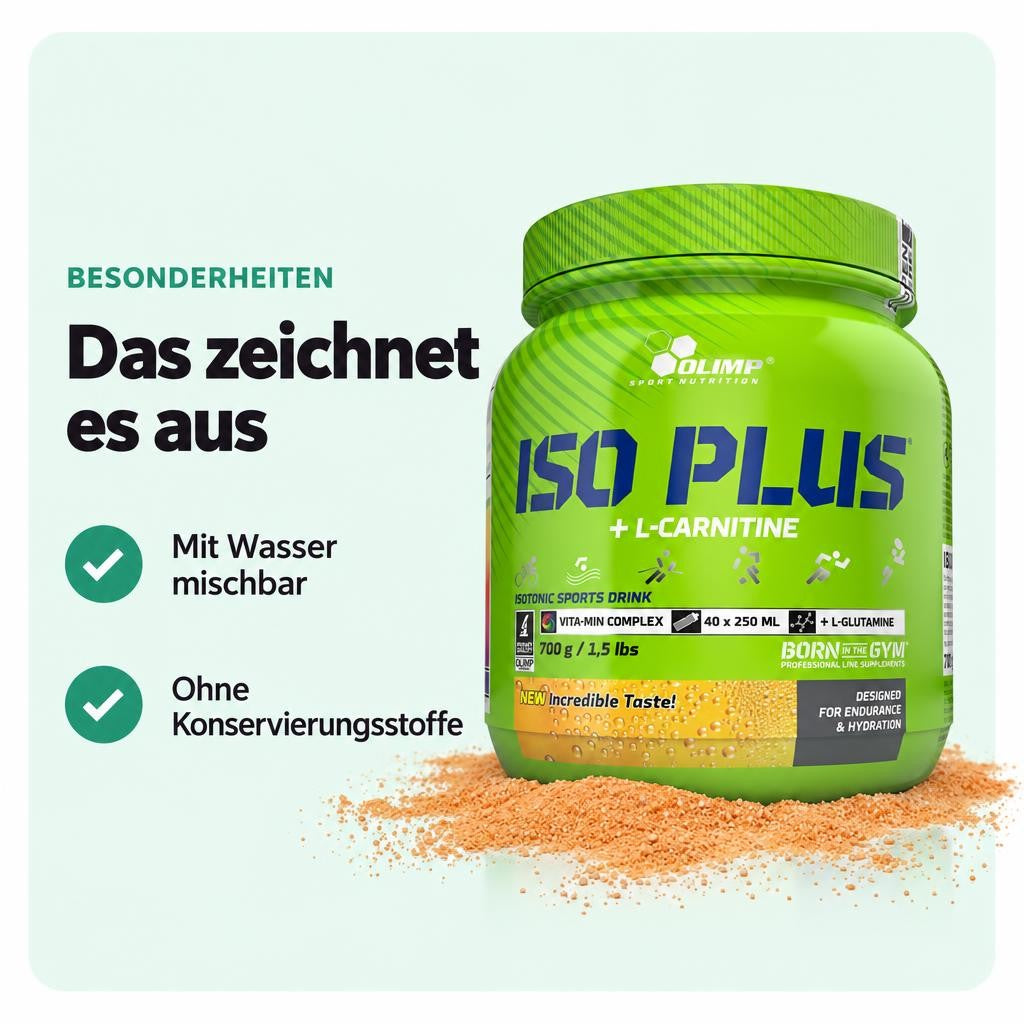 Olimp ISO plus Isotonic Drink Powder - verschiedene Geschmäcker - ab 700g Dose – Bild 5