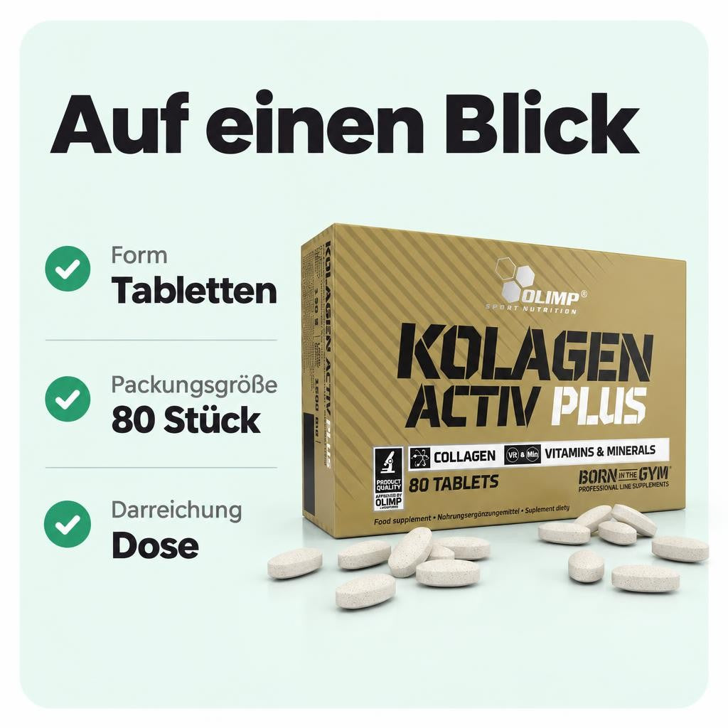 Olimp Kolagen Activ Plus - 80 Tabletten pro Packung – Bild 3