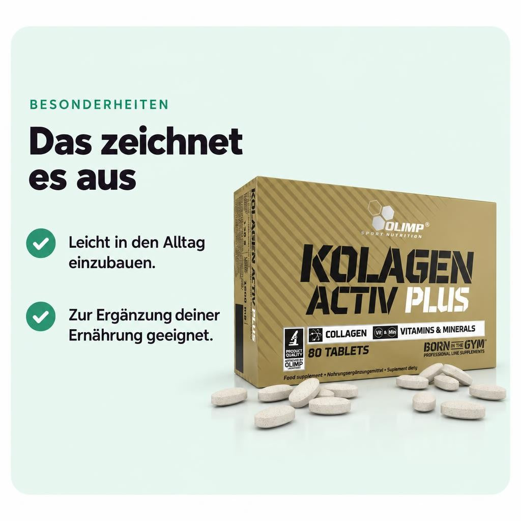 Enthält Kollagen in Tablettenform.