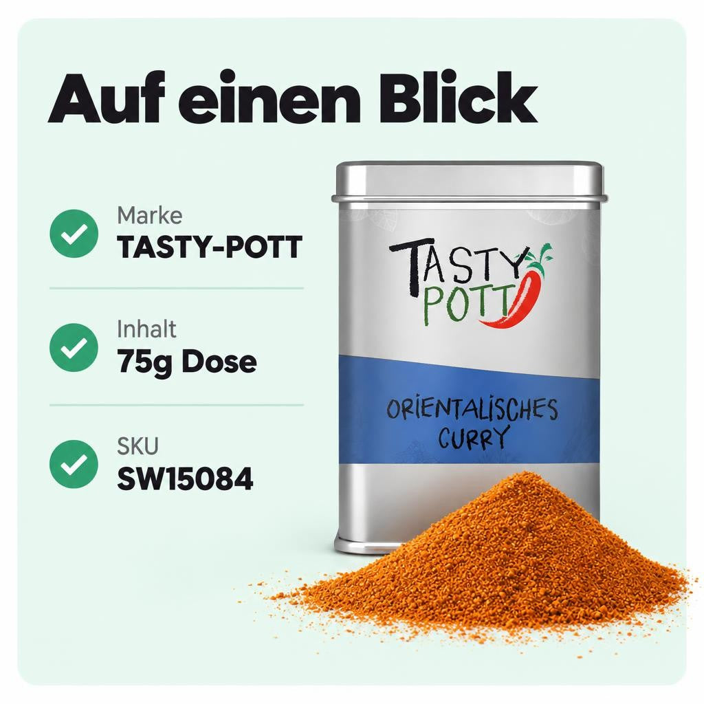 Tasty Pott Orientalisches Curry -  Currymischung - 75g Dose – Bild 3