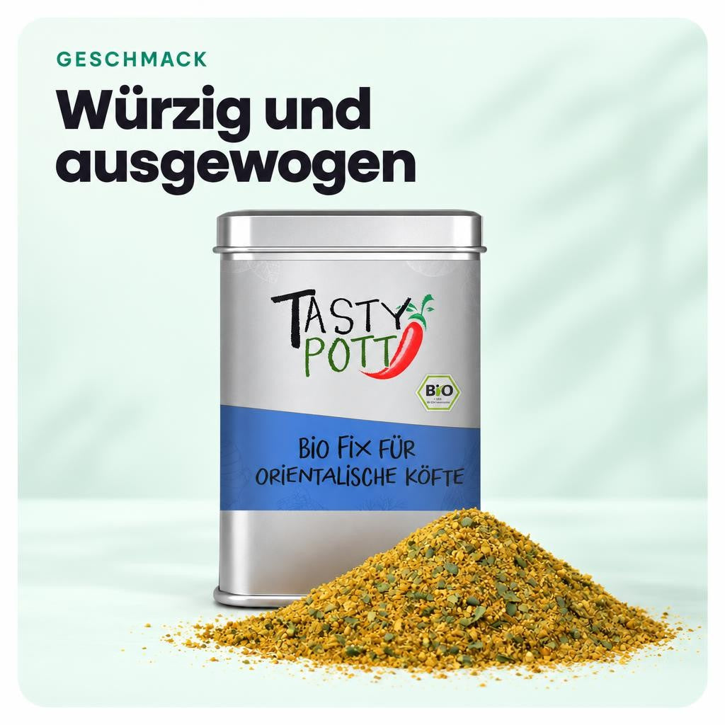 Tasty Pott bio Orientalisches Köfte Gewürz – 60g Dose – Bild 4