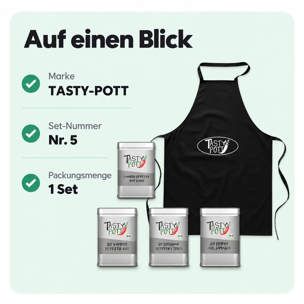 Tasty Pott Pfeffer Set | Gewürz Set Nr. 5 Pfeffer der Welt – Bild 3