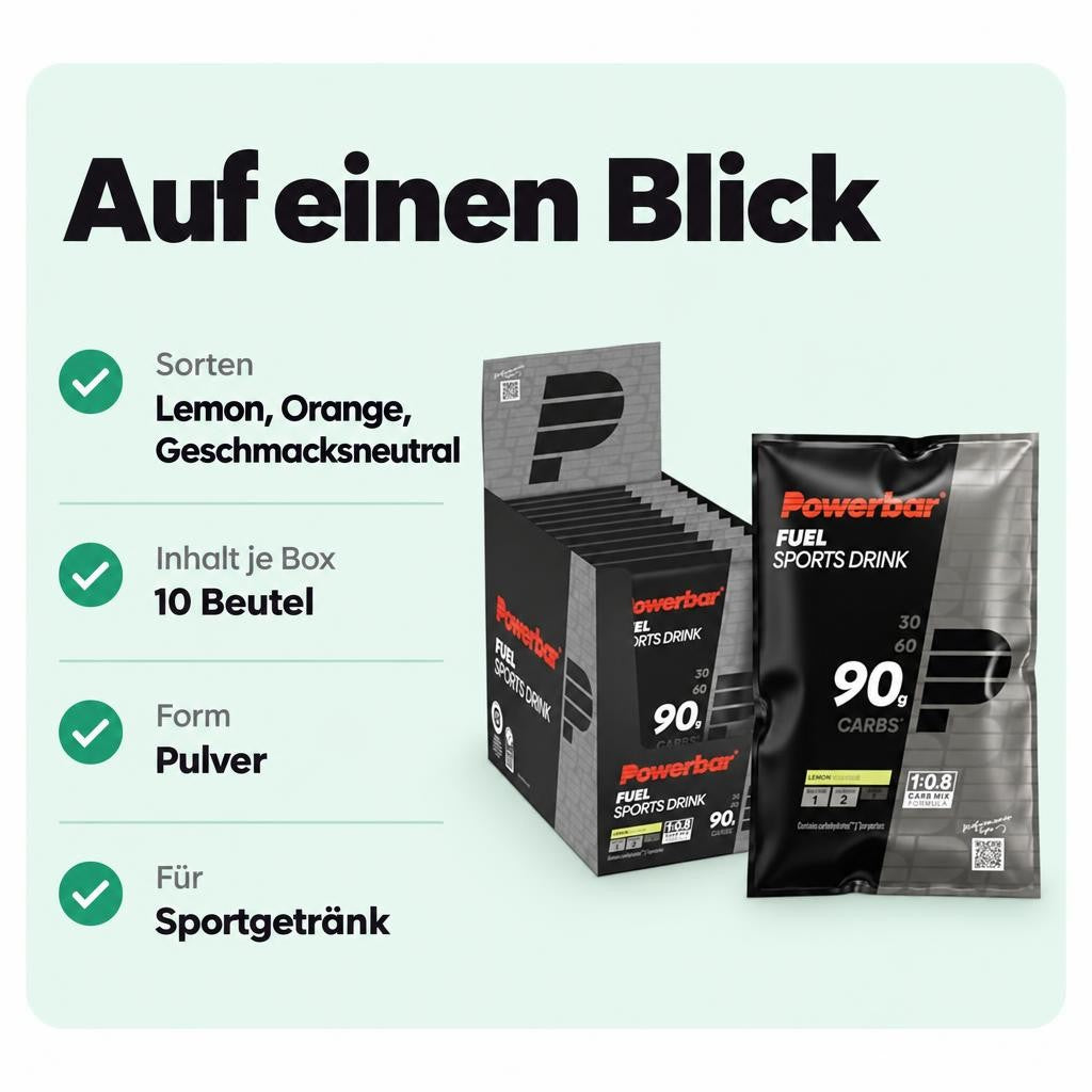 Powerbar Black Line Fuel 90 High Carb Sports Drink, 10 Beutel - verschiedene Sorten – Bild 3