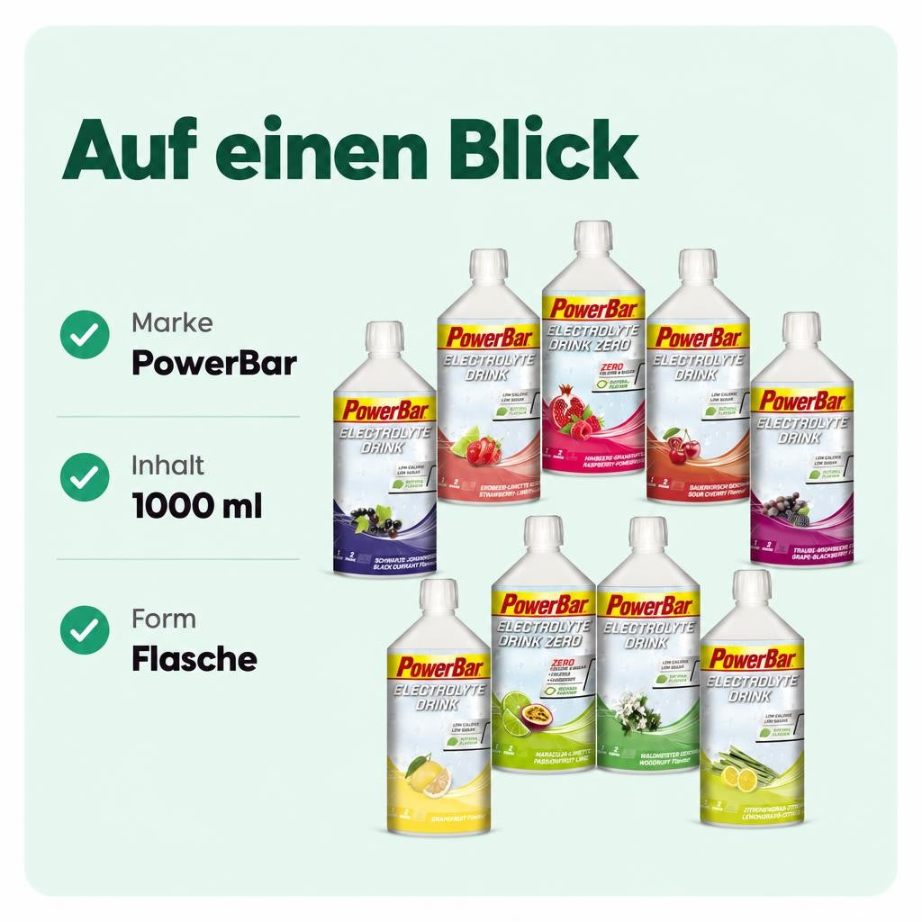 Powerbar Electrolyte Drink Mineralkonzentrat 1000ml Flasche – Bild 3