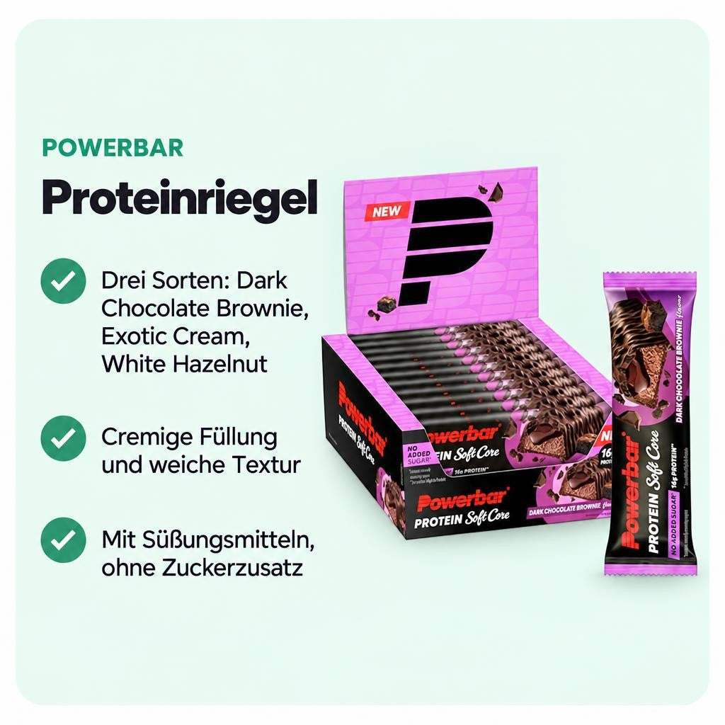 Proteinriegel mit cremigem Kern in drei Sorten: 12er-Box mit 576 g.