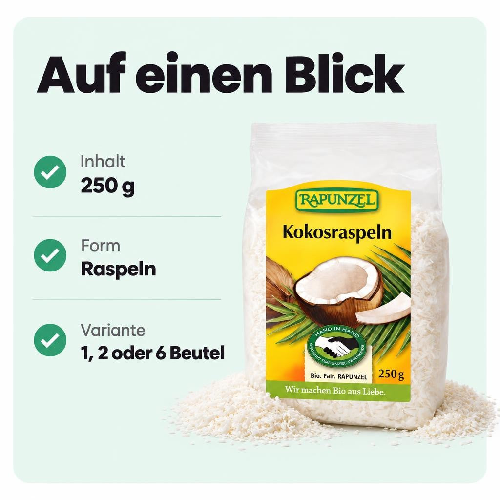 Rapunzel Bio Kokosraspeln - 250g – Bild 3