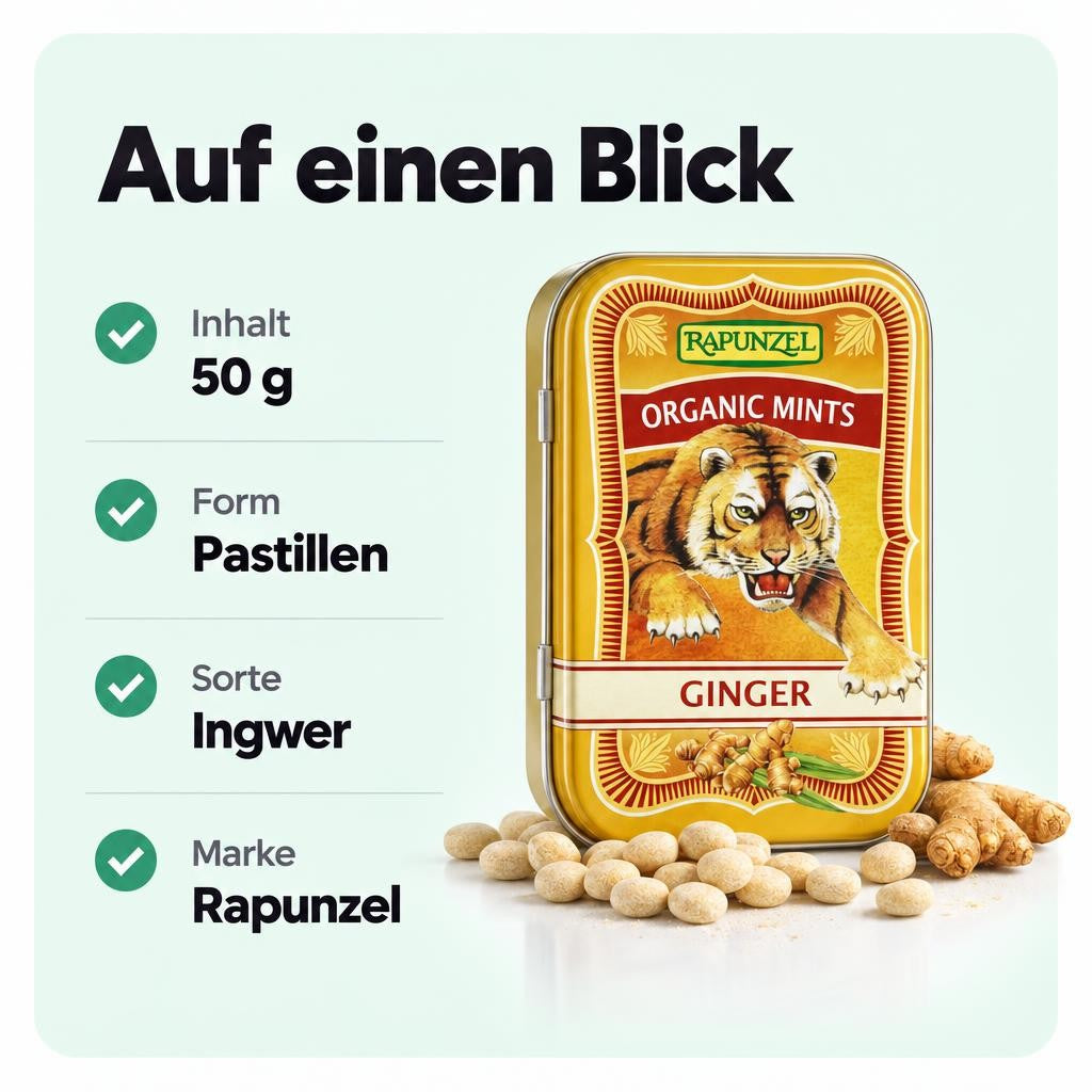 Rapunzel Organic Mints Ginger 50g – Bild 3