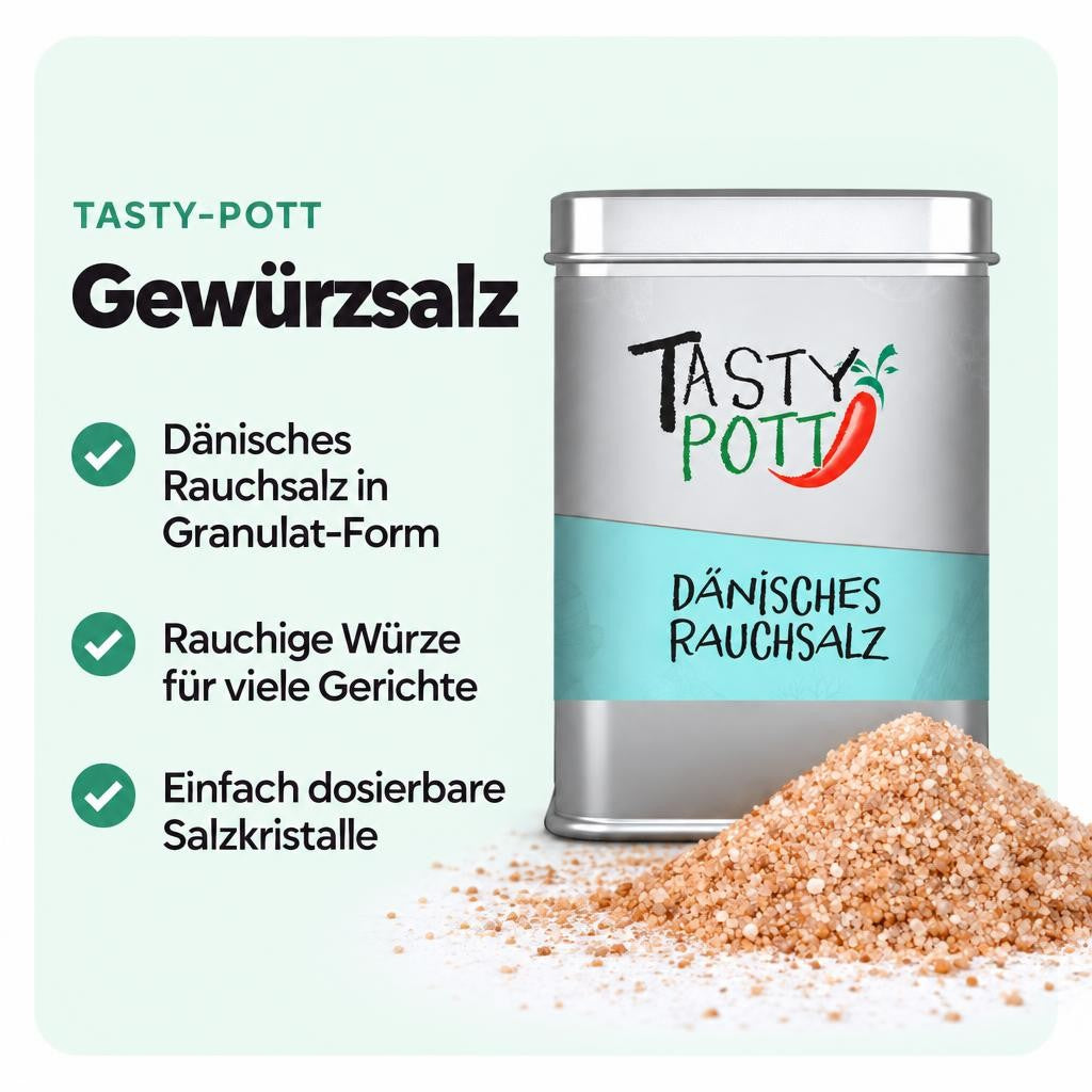 Tasty Pott Dänisches Rauchsalz in 150g Dose – Bild 2