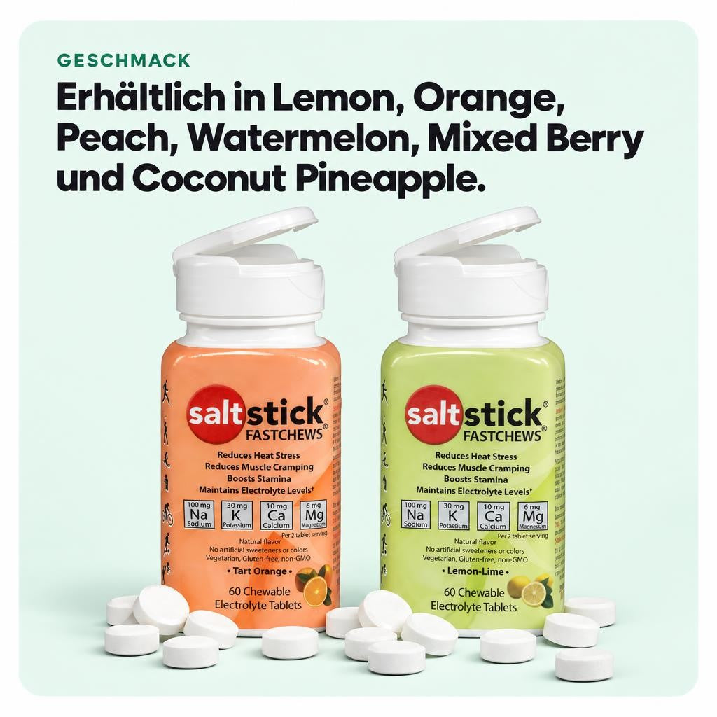 SaltStick Fast Chews Elektrolyt-Kautabletten - 96g (60 Kautabletten) – Bild 4