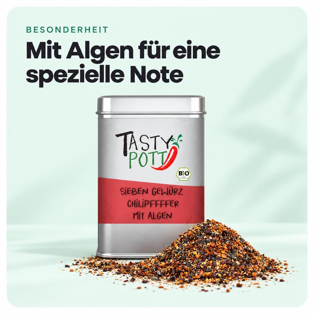Tasty Pott Scharfer 7 Gewürze Chilipfeffer mit Algen - im Beutel – Bild 4