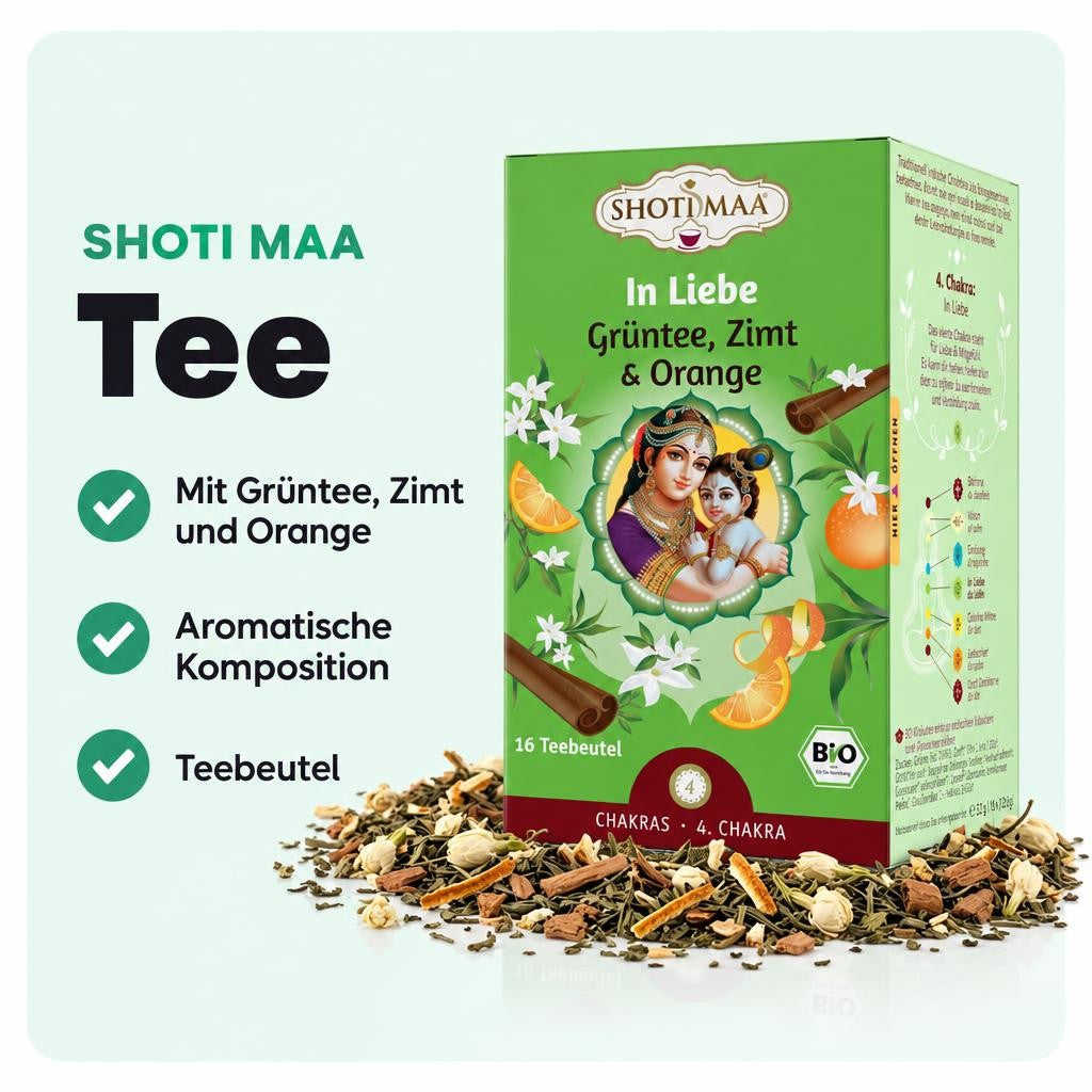 Shoti Maa Bio Ayurveda-Tee - In Liebe - Grüntee, Zimt & Orange, 28.8g – Bild 2