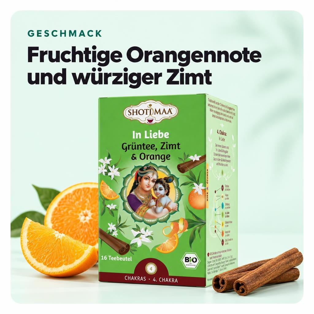Shoti Maa Bio Ayurveda-Tee - In Liebe - Grüntee, Zimt & Orange, 28.8g – Bild 4