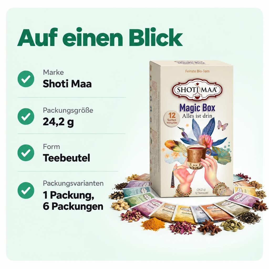 Shoti Maa Hari Tea Bio Magic Box Teemischung - 24,2g – Bild 3