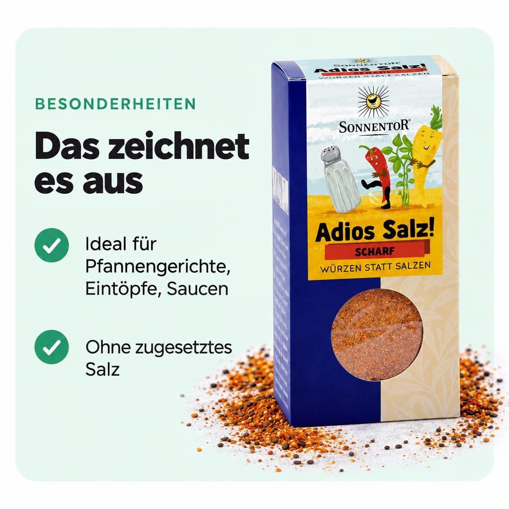 Sonnentor Adios Salz Scharfe Gemüsemischung (3x 50g) – Bild 5