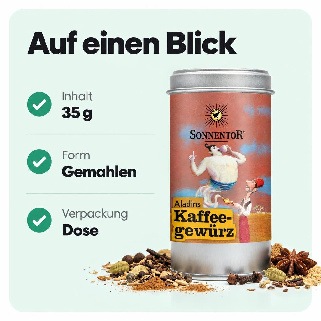 Sonnentor Bio Aladins Kaffeegewürz - 35g – Bild 3