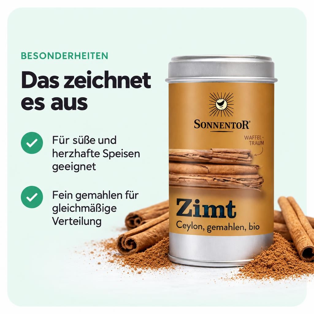Sonnentor Bio Zimt Ceylon gemahlen - 2x40g – Bild 5