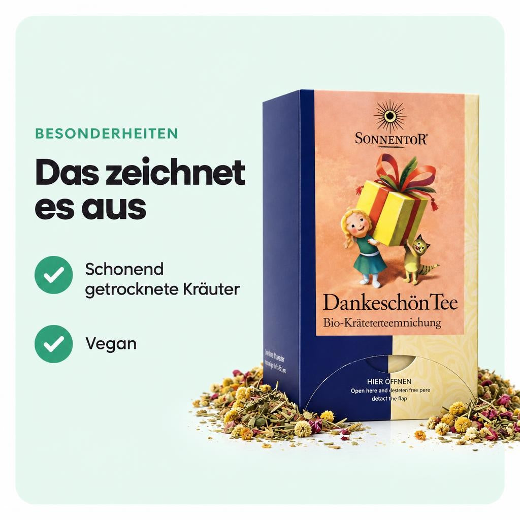 Sonnentor Bio Dankeschön Kräutertee Doppelkammerbeutel - 27g – Bild 5
