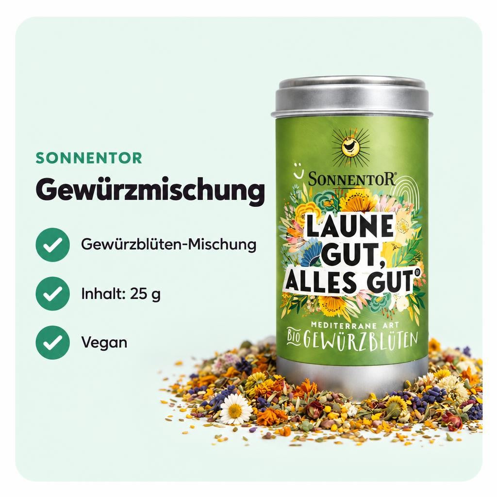 Sonnentor Bio Gewürzblüten - Laune gut, alles gut - Streudose ab 25g – Bild 2