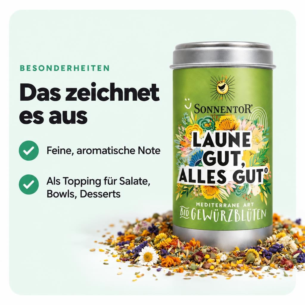 Sonnentor Bio Gewürzblüten - Laune gut, alles gut - Streudose ab 25g – Bild 5
