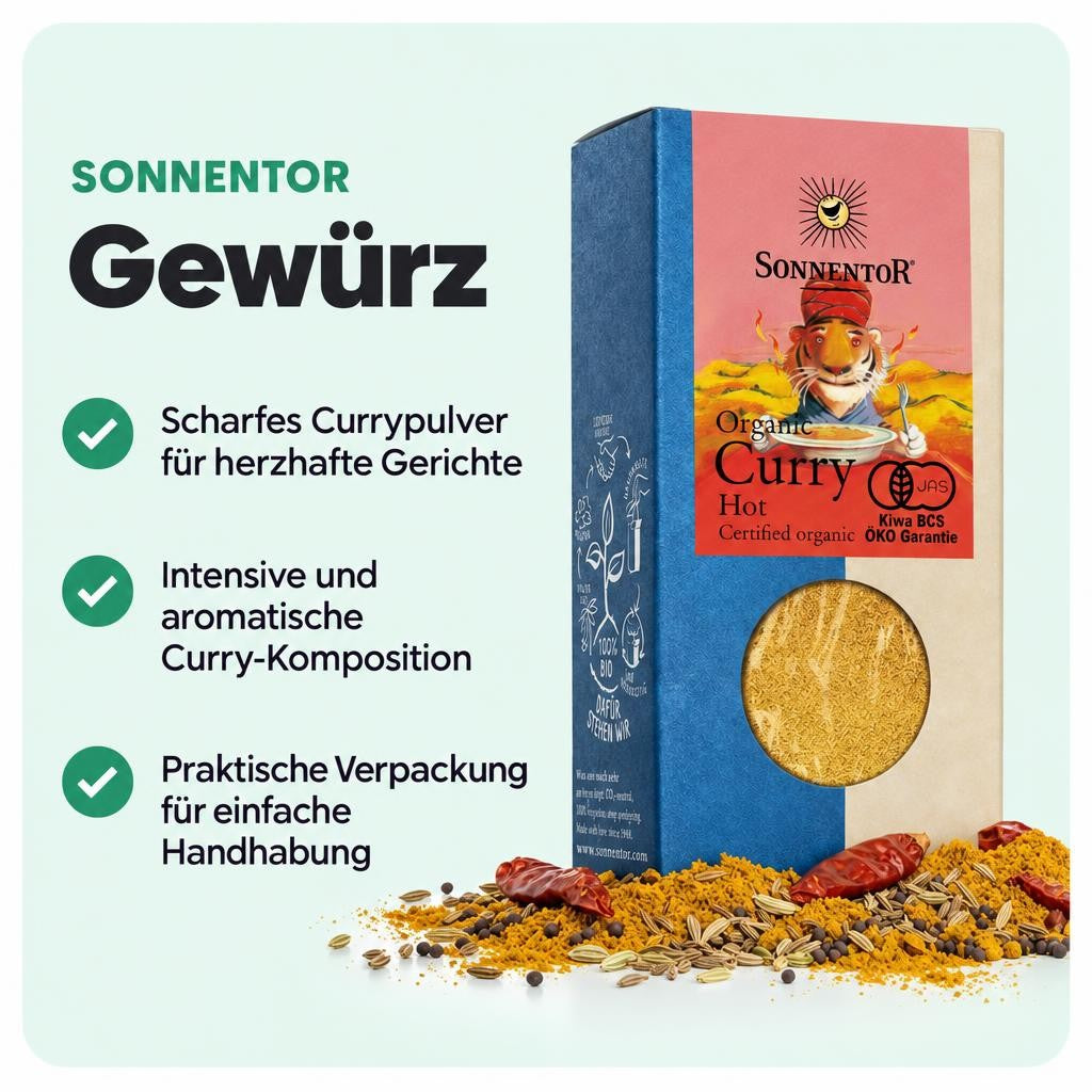 Sonnentor Organic Curry, scharf 50g – Bild 2