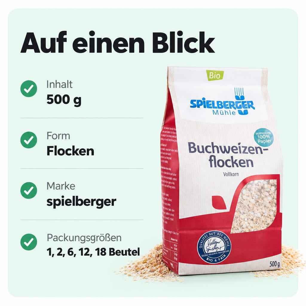 Spielberger Bio Buchweizenflocken, kbA 500g – Bild 3