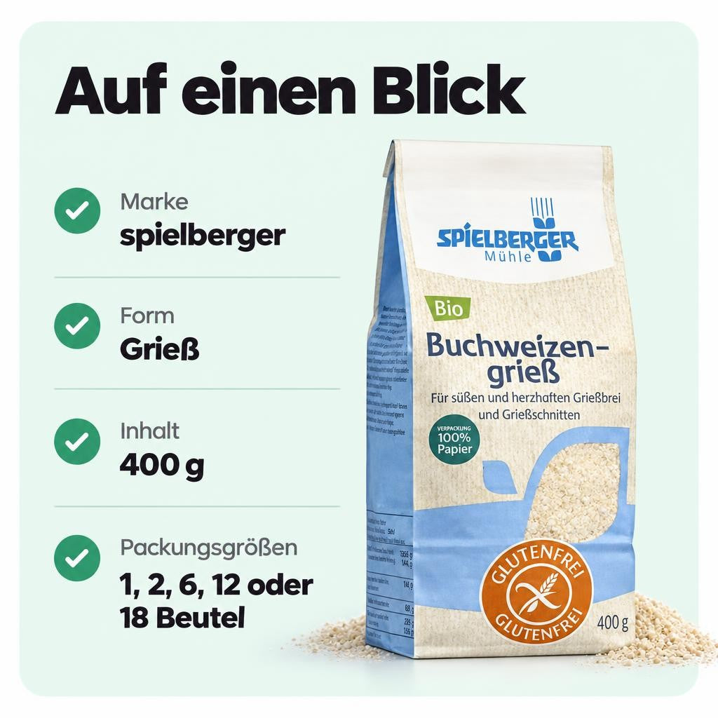 Spielberger Bio Glutenfreier Buchweizengrieß   400g – Bild 3