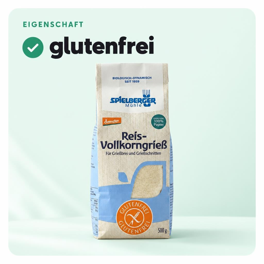 Spielberger Bio Glutenfreier Reis-Vollkorngrieß 500 g – Bild 4