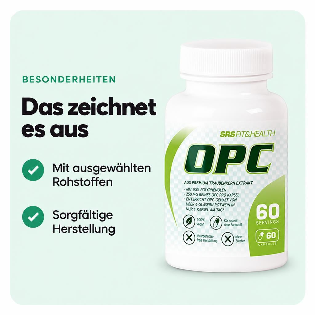 SRS OPC Traubenkernextrakt 60 Kapseln Dose – Bild 5