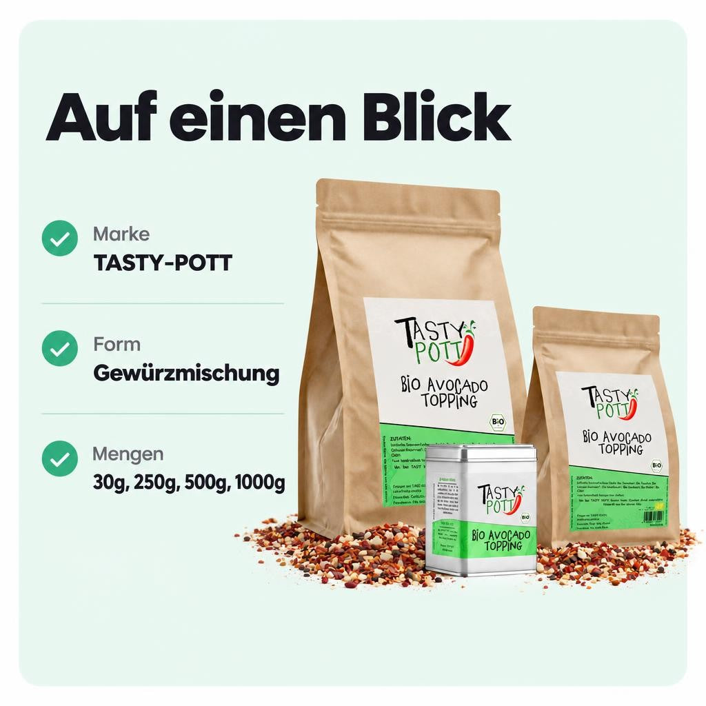Würziges Bio-Topping für Avocado, Bowls und mehr – im praktischen Beutel.