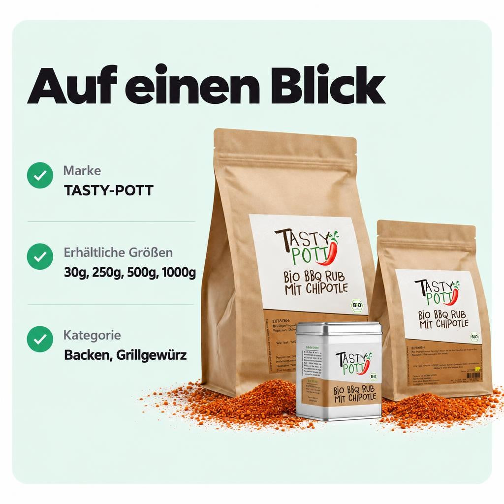 Tasty Pott Bio BBQ Rub mit Chipotle - im Beutel – Bild 3
