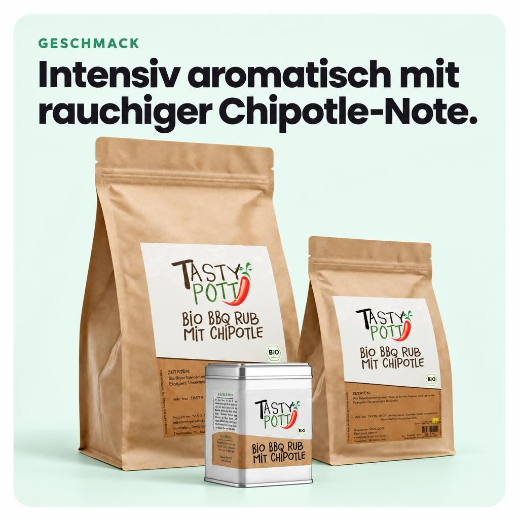 Tasty Pott Bio BBQ Rub mit Chipotle - im Beutel – Bild 4