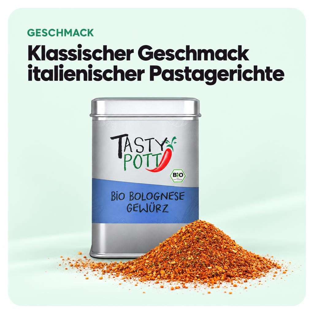 Tasty Pott Bio Bolognese Gewürz - 80g Dose – Bild 4