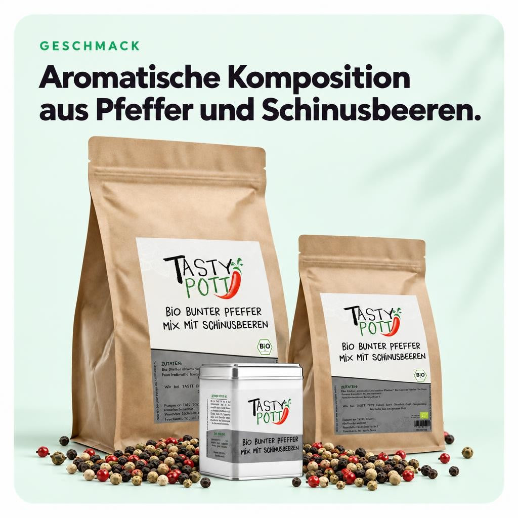 Tasty Pott Bio Bunter Pfeffer Mix mit Schinusbeeren - im Beutel – Bild 4
