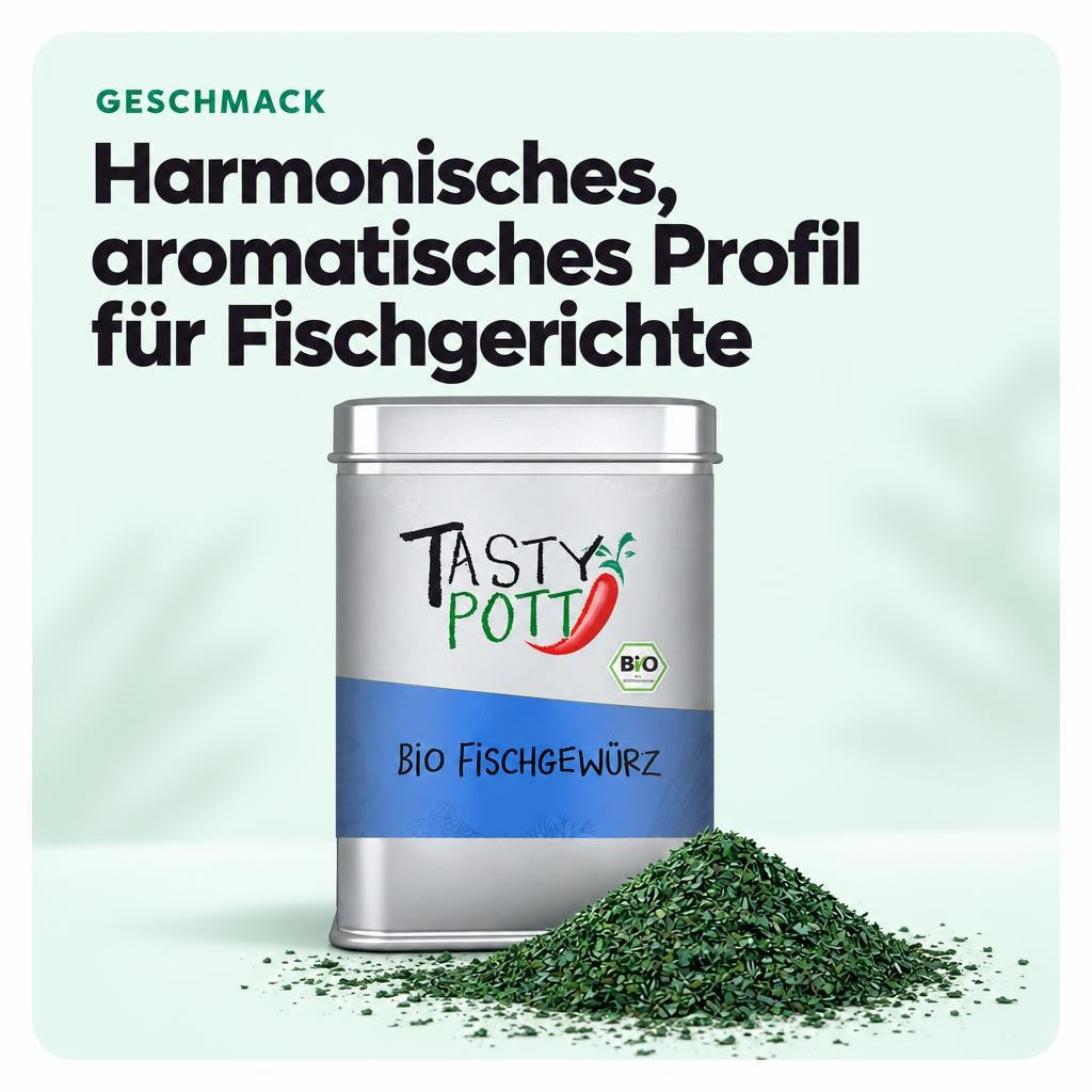 Tasty Pott Bio Fischgewürz - 100g Dose – Bild 4
