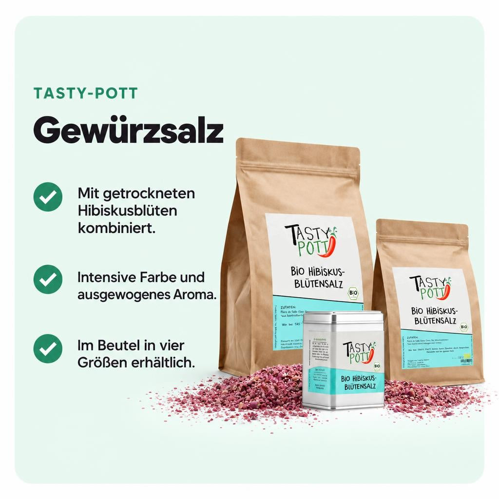 Tasty Pott Bio Hibiskusblütensalz - im Beutel – Bild 2