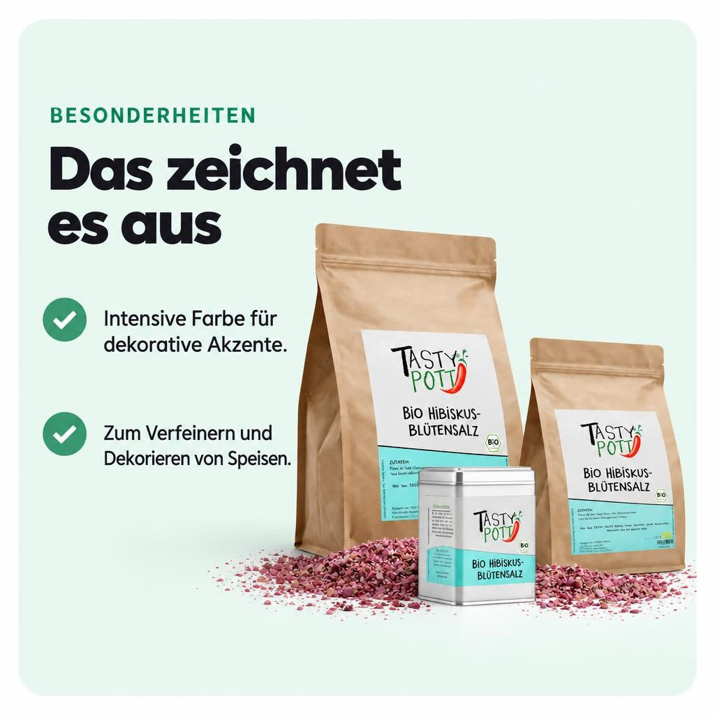 Tasty Pott Bio Hibiskusblütensalz - im Beutel – Bild 5