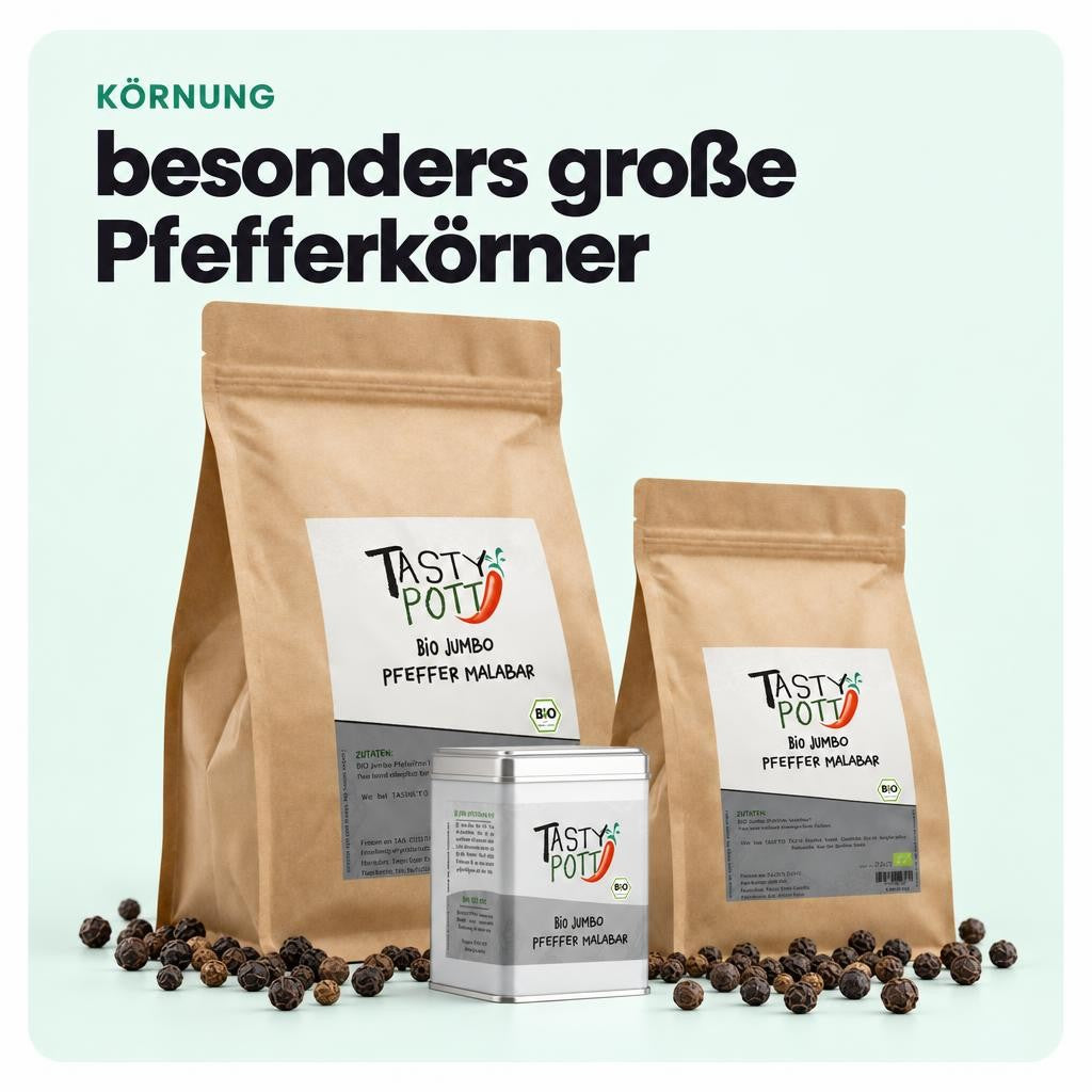 Tasty Pott Bio Jumbo Malabar Pfeffer - im Beutel – Bild 4