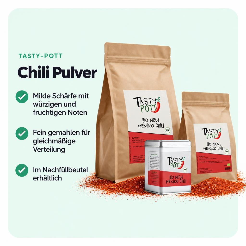 Tasty Pott Bio New Mexiko Chili Pulver - im Beutel – Bild 2