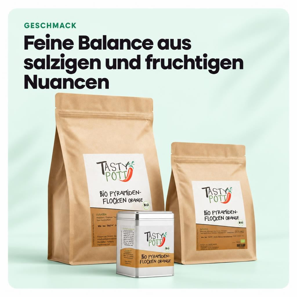 Tasty Pott Bio Pyramidenflocken - Orange -  im Beutel – Bild 4