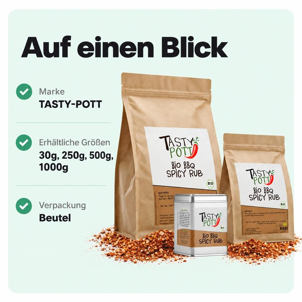 Tasty Pott Bio Spicy BBQ Rub Grillgewürz - im Beutel – Bild 3