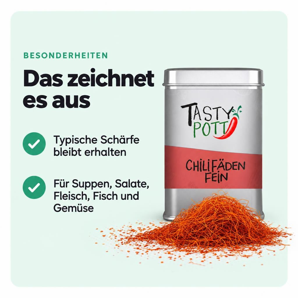 Tasty Pott Chili Fäden fein - 10g Dose – Bild 5