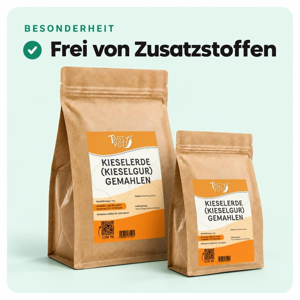 Tasty Pott Kieselgur (Diatomeen) – Natürliches Silizium-Mineral - im Beutel – Bild 4